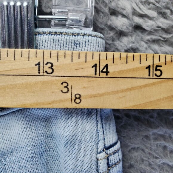 Hidden Jeans Womens Size 27 Light Blue Nori High-Rise Wide Leg Frayed Hem Denim - Picture 5 of 12